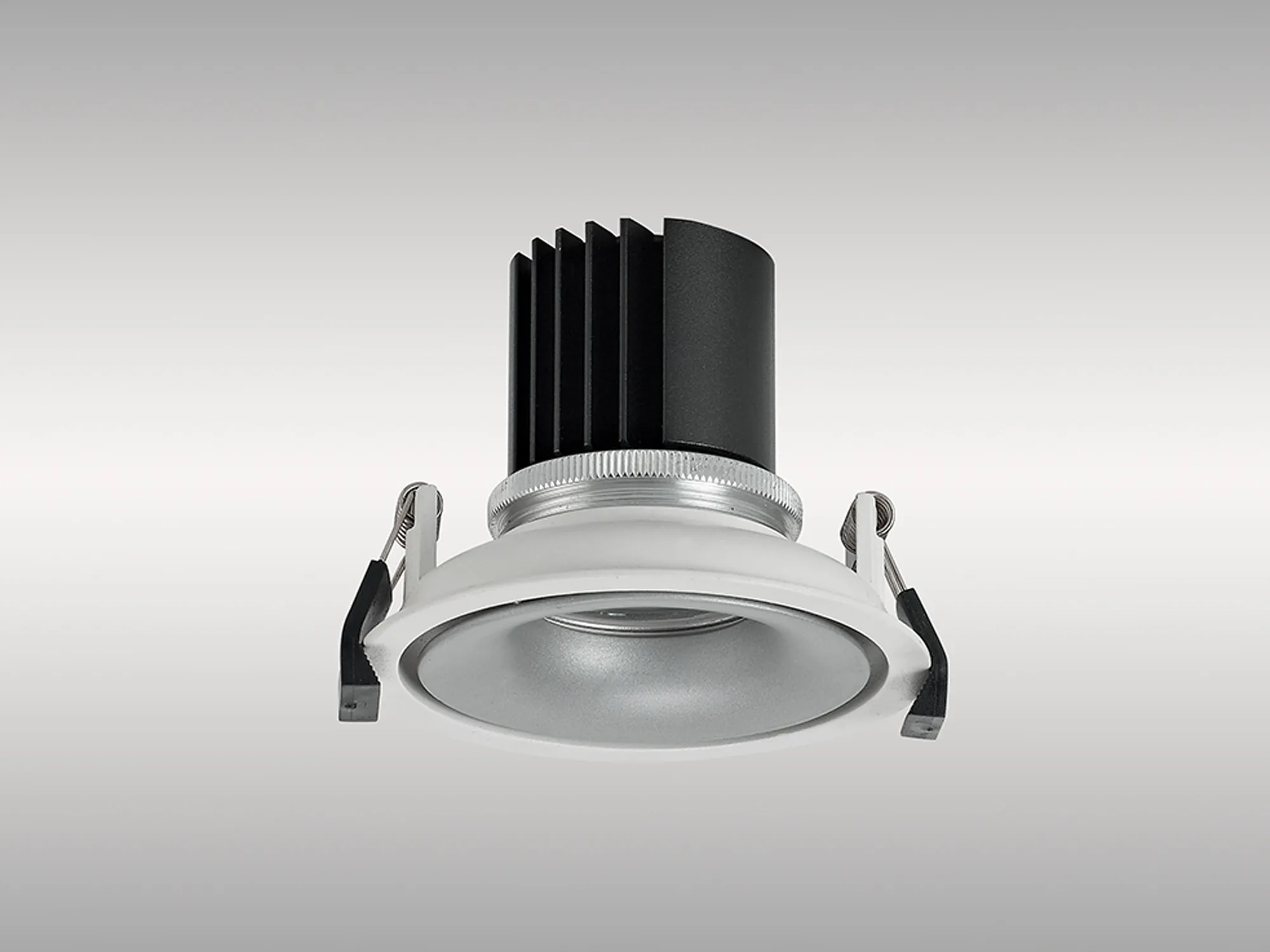 Bolor 9 Tridonic Powered 9W 3000K 840lm 24° CRI>90 LED Engine White/Silver Fixed Recessed Spotlight, IP20 DM202038  Dlux Bolor 9